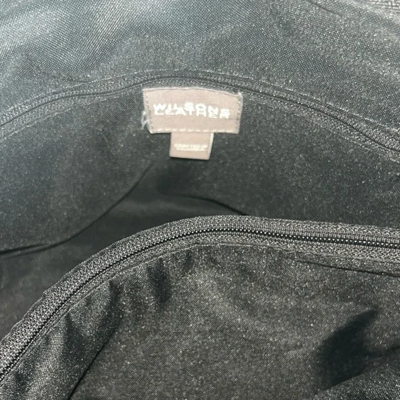 Wilsons Leather Purse Two Shoulder Straps Zipper Close Tote Large Minimal Soft - Picture 10 of 10